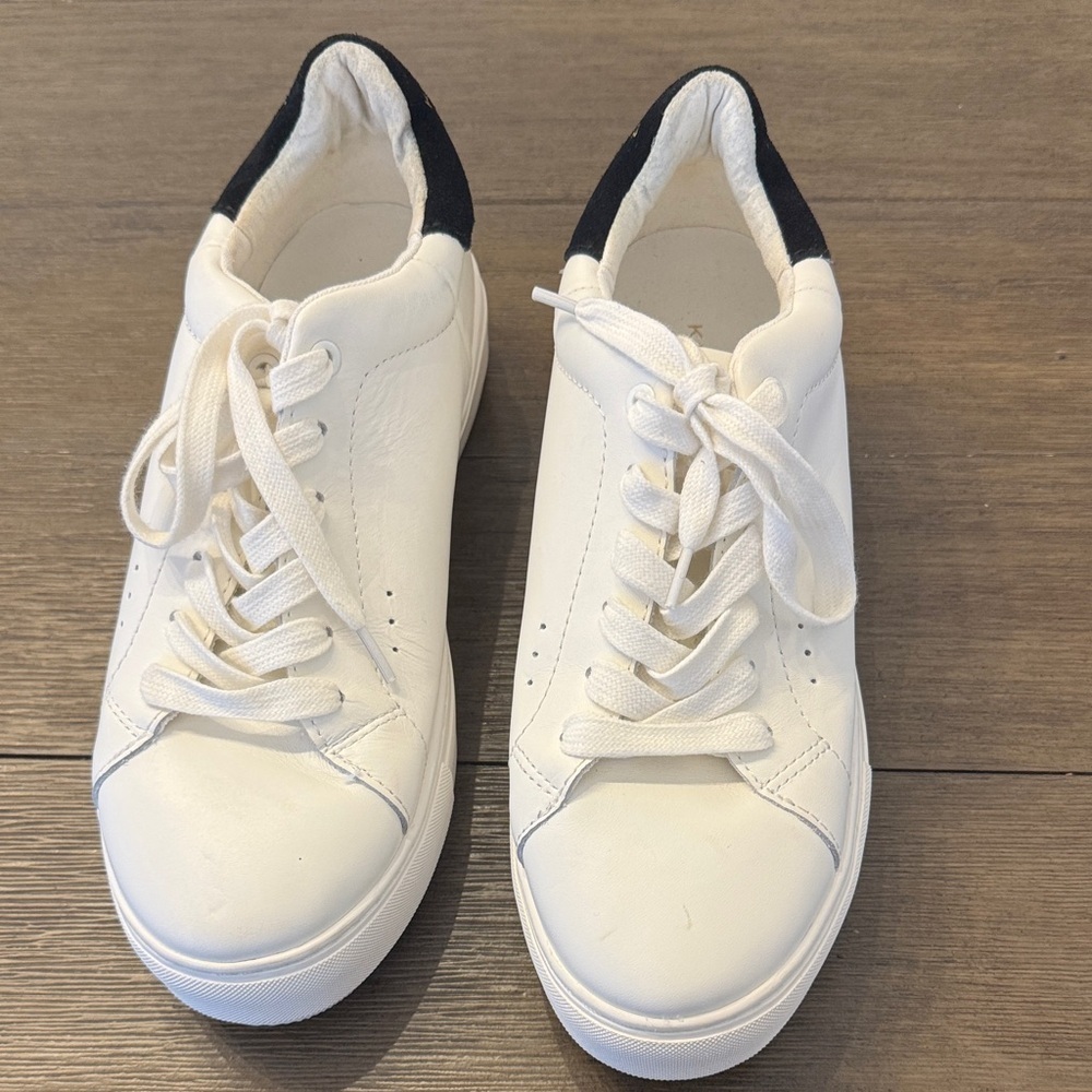 Kurt Geiger White Sneakers with Black Detail. Worn only a couple of times.